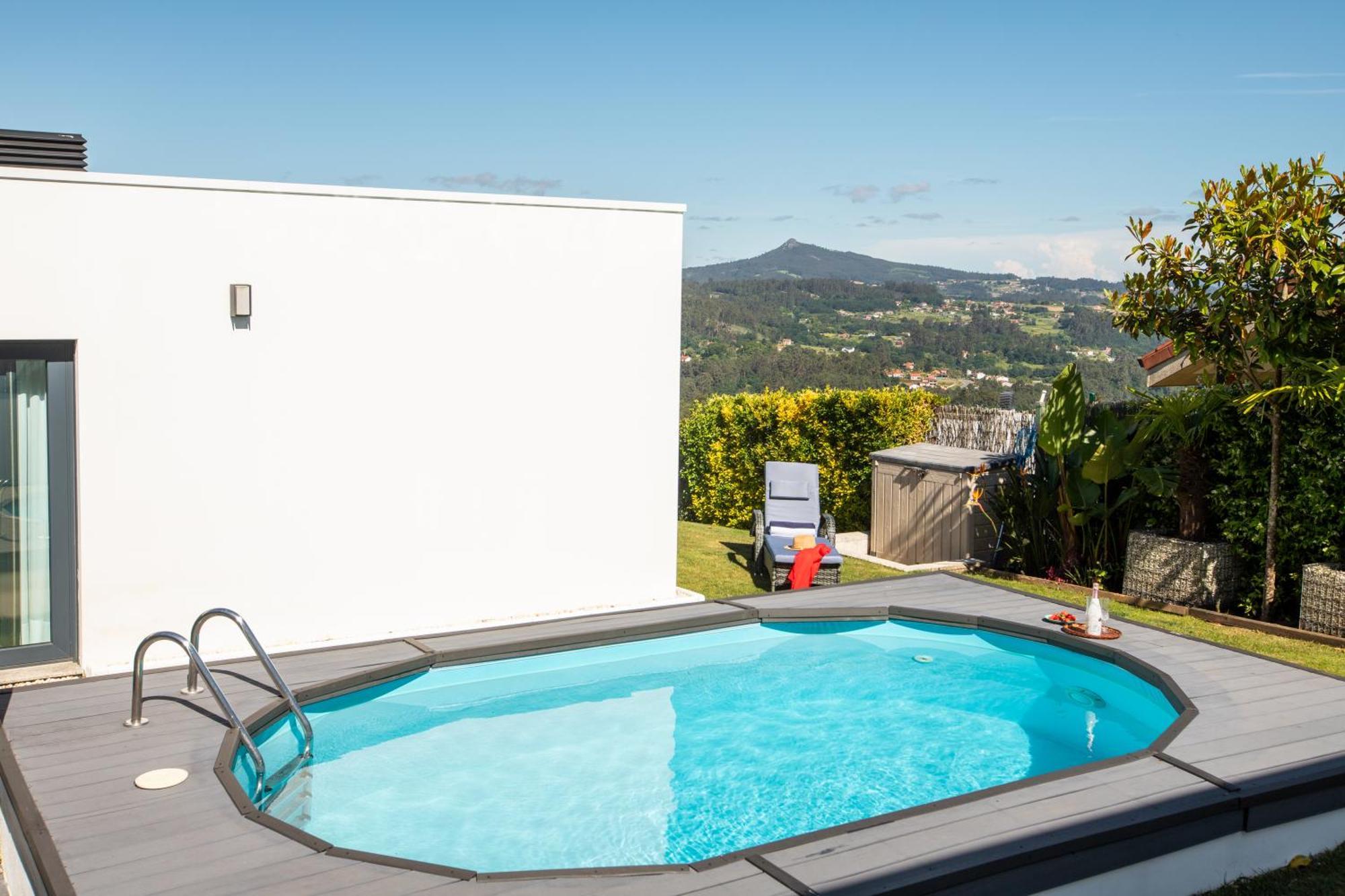 Villa Con Piscina Y Jardin, Santiago De Compostela Teo Luaran gambar